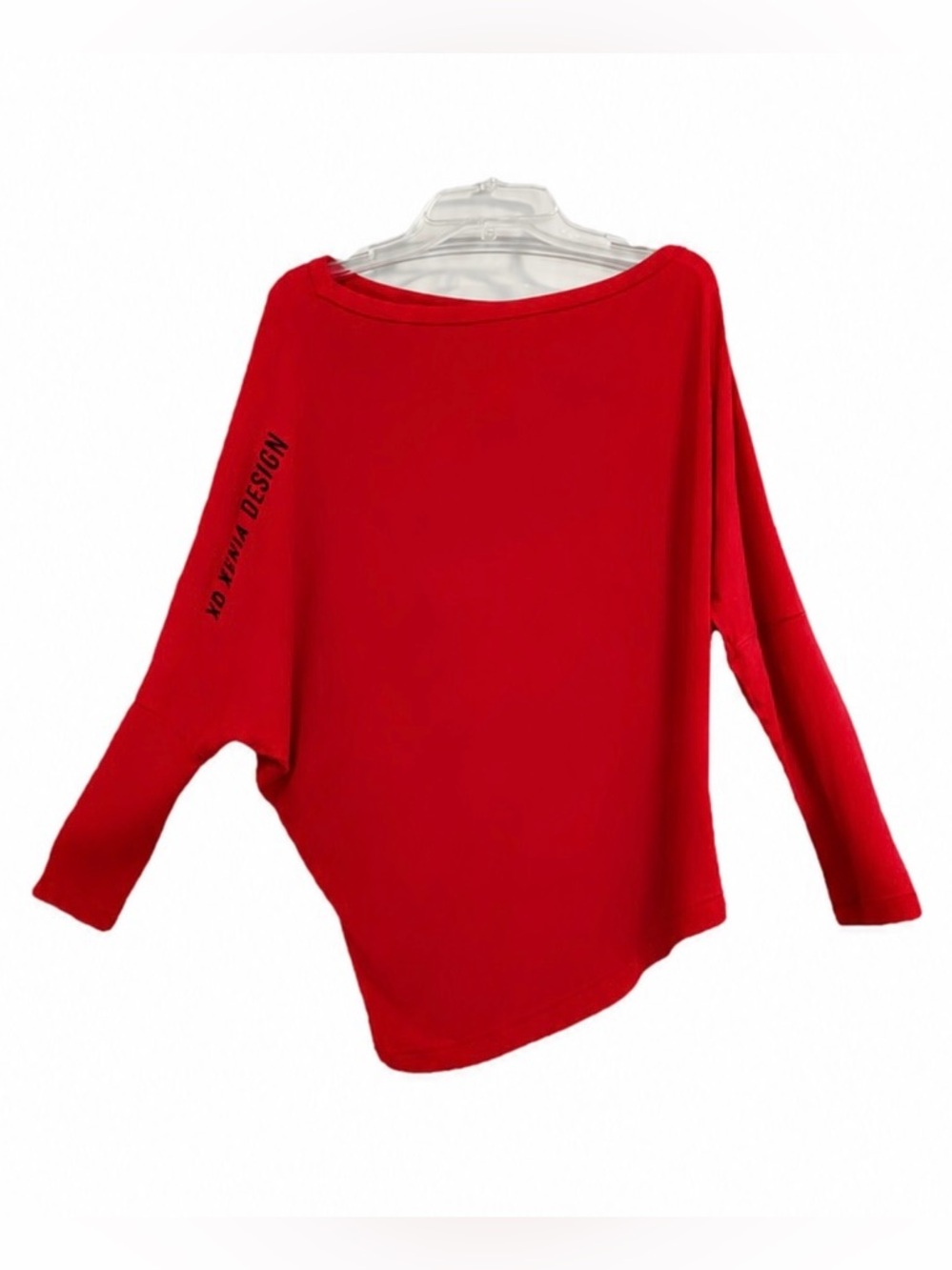 XD Xenia Design Avant-Garde Red Dolman Sleeve Top Size S - Made in Croatia
